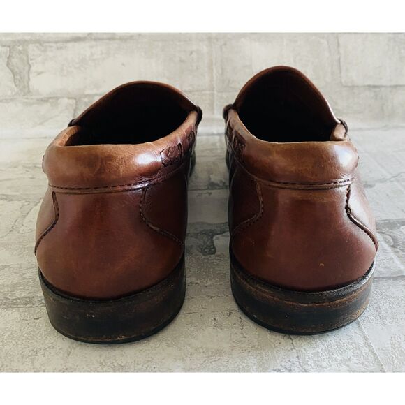 Allen Edmonds Carthage 42426 Brown Leather Moc Toe Tassels Loafers Slip On 12C main image 4
